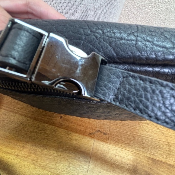 Status Anxiety Best Lies Black Bubble Leather Bum Bag Belt Bag - Picture 9 of 13